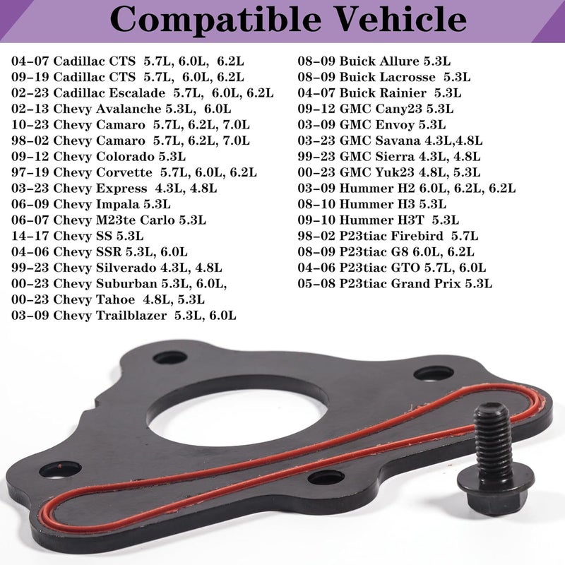 LYNSHINE 12589016 for GM 5.3 LS Engine Camshaft Retainer Plate Gasket&Bolt Kit 134-1003 Gen 3 4 5 Chevy LS1 LS2 LS3 LS6 LSX LQ4 LQ9 LM7 4.8 5.3 6.0 6.2L Vortec Corvette Cam B31822 551269 12556437. - Image 2